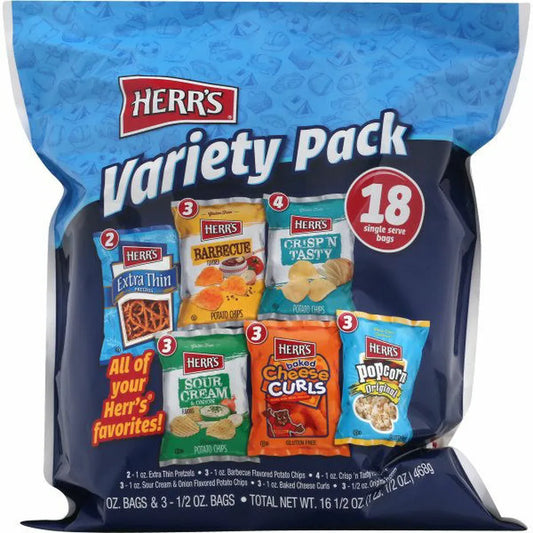 Herr's 18ct Variety Pack Snacks